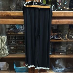 GAP Black Pajama Pants with White Trim